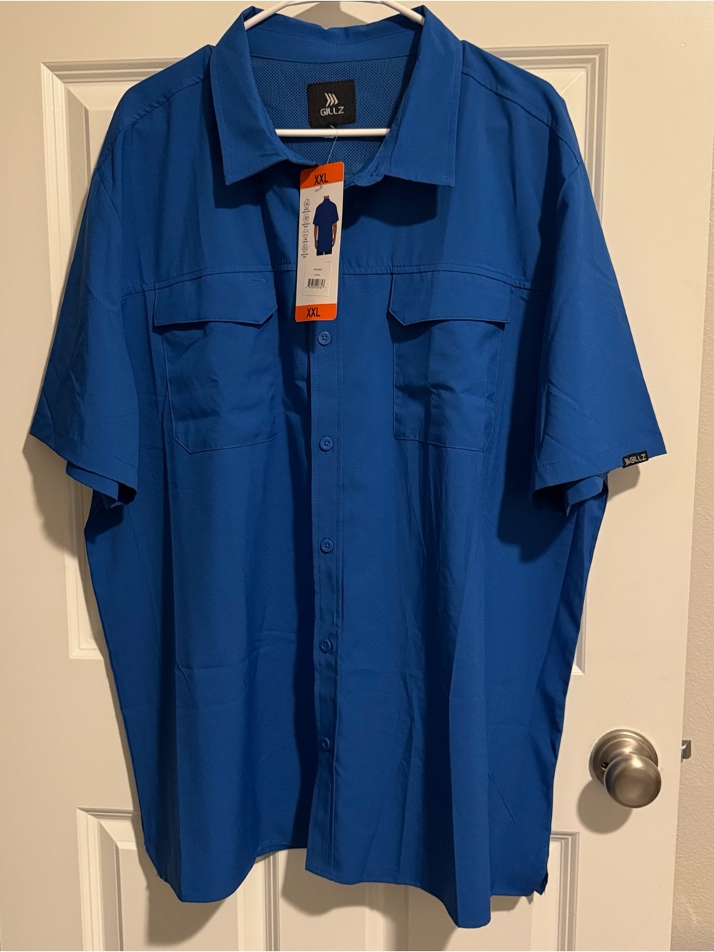 Gillz Men's UPF 50+ Short Sleeve Deep Sea Woven Button Up Shirt Size 2XL